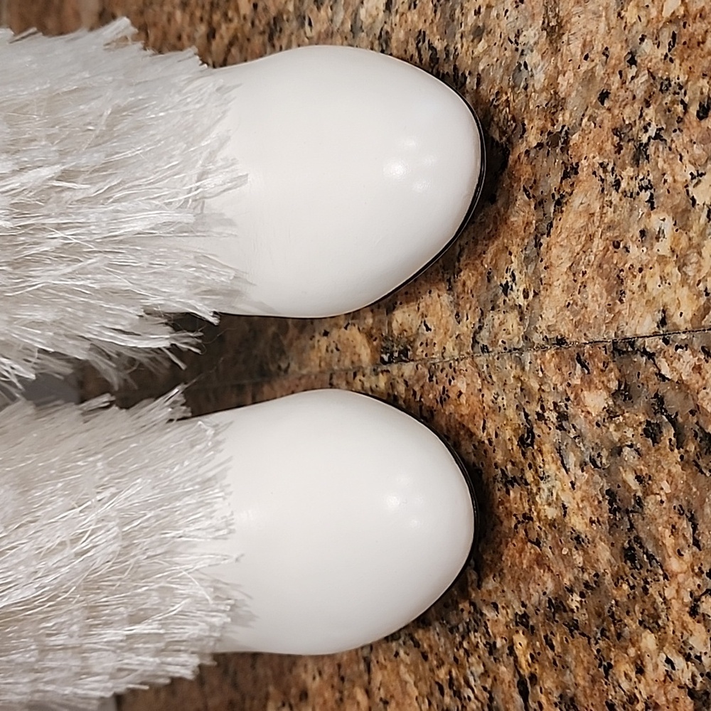NIB Jimmy Choo White Magalie 100 Fringed Leather High Block Heel Boots - SZ 40.5 - Picture 3 of 17